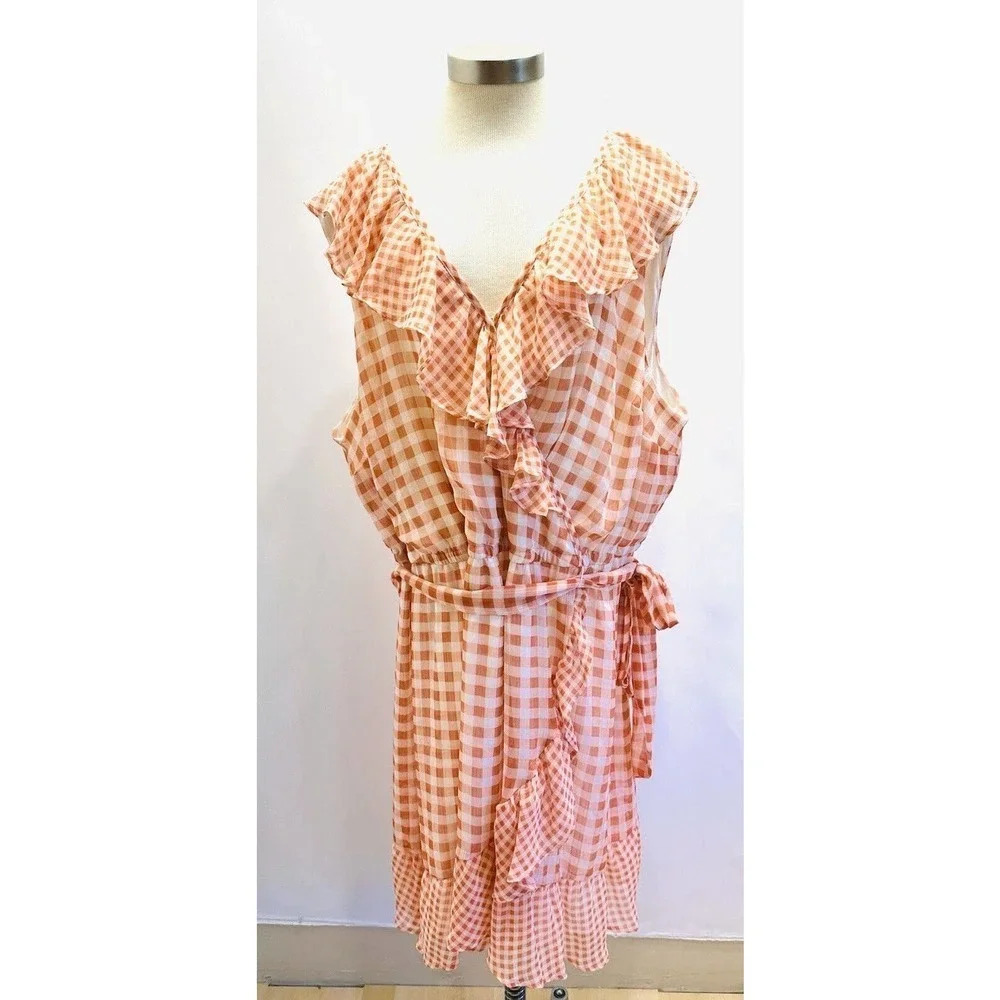 NWT LAUREN CONRAD Women Sleeveless Pullover V-Neck Lined Dress Plus Size 4X